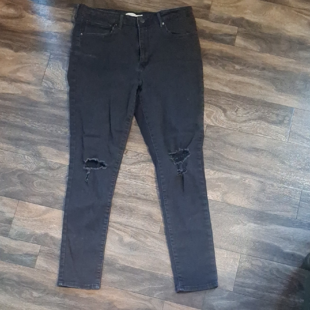 Levi's Black Ripped Skinny Jeans